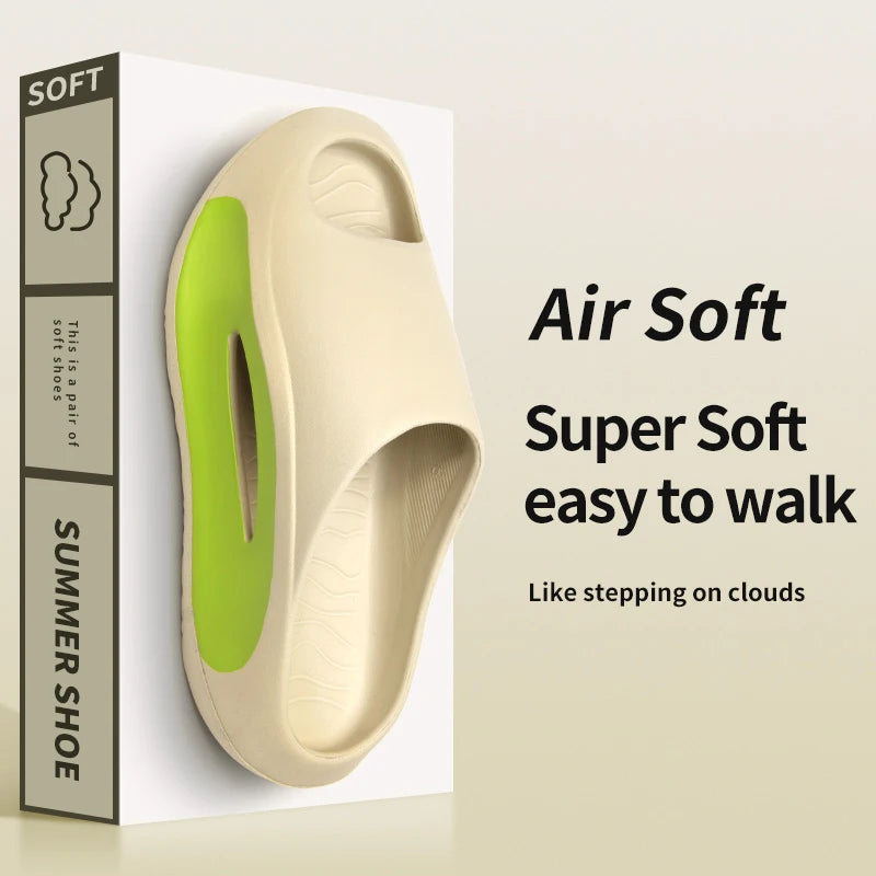 Men's EVA Summer Thong Slippers with Thick Anti-Slip Sole Comfortable Lightweight Sandals for Casual Wear