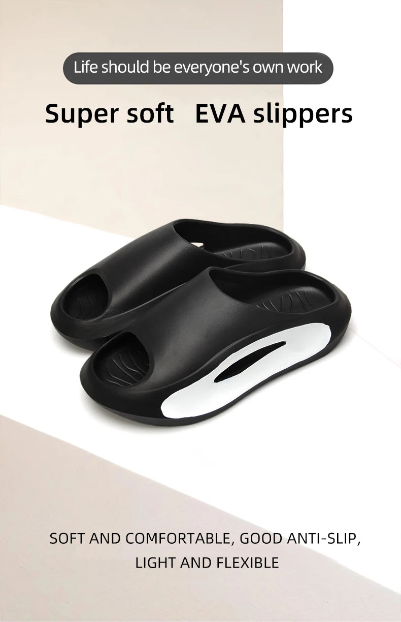 Men's EVA Summer Thong Slippers with Thick Anti-Slip Sole Comfortable Lightweight Sandals for Casual Wear